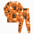 thumbnail image 1 of Futezty Girls Boys Halloween Pajamas Pumpkin Print Pjs Kids Ghost Sleepwear Clothes Sets Cute Graphic Holiday Sleepwear 2T-9T, 1 of 7