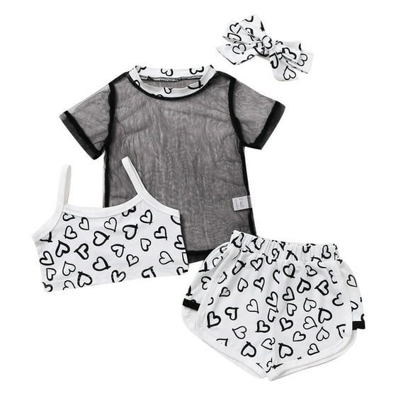 Futezty Girls Summer Outfits, 4th of July Baby Girl Outfits Kids Toddler Baby Girls Spring Summer Solid Cotton Sleeveless Tulle Vest Bell Bottom Outfits Clothes