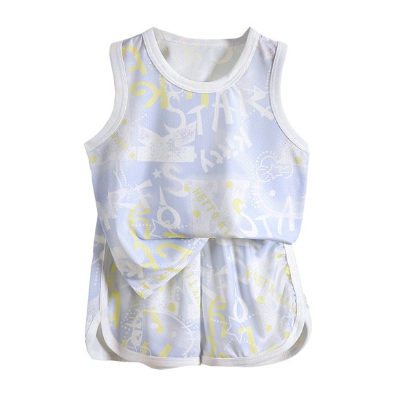 Futezty Girls Summer Outfits, 4th of July Baby Girl Outfits Little Girls Clothing Sets Solid Color Short Sleeves Twist Top Camouflage Print Pants 2pcs Outfits Sets