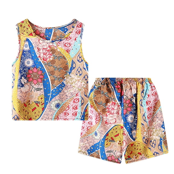 Futezty Girls Summer Outfits, 4th of July Baby Girl Outfits Toddler Baby Girls Summer Clothes Outfits Tank Top Shirt Cute Shorts Set