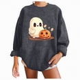 thumbnail image 1 of Futezty Halloween Crewneck Sweatshirts for Women Funny Graphic Pullover Lightweight Fall Long Sleeve Tops, 1 of 4