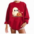 thumbnail image 1 of Futezty Halloween Crewneck Sweatshirts for Women Funny Graphic Pullover Lightweight Fall Long Sleeve Tops, 1 of 4