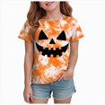 thumbnail image 1 of Futezty Halloween Shirt for Kids Short Sleeve T Shirt Boys Girls Pumpkin Face Graphic Tees 12M-13T, 1 of 5
