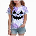 thumbnail image 1 of Futezty Halloween Shirt for Kids Short Sleeve T Shirt Boys Girls Pumpkin Face Graphic Tees 12M-13T, 1 of 5