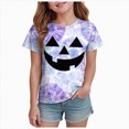 thumbnail image 1 of Futezty Halloween Shirt for Toddler Boy Girl Tie Dye Short Sleeve Tshirt Pumpkin Face Graphic Clothes Tee Tops Halloween Shirts for Kids 12M-13T, 1 of 5