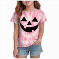 thumbnail image 1 of Futezty Halloween Shirt for Toddler Boy Girl Tie Dye Short Sleeve Tshirt Pumpkin Face Graphic Clothes Tee Tops Halloween Shirts for Kids 12M-13T, 1 of 5
