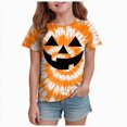thumbnail image 1 of Futezty Halloween Shirt for Toddler Boy Girl Tie Dye Short Sleeve Tshirt Pumpkin Face Graphic Clothes Tee Tops Halloween Shirts for Kids 12M-13T, 1 of 5