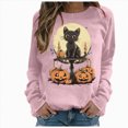 thumbnail image 1 of Futezty Halloween Sweatshirts for Women Plus Size Long Sleeve Cute Graphic Pullover Top 2025 Fall Fashion Shirt Clothes, 1 of 7