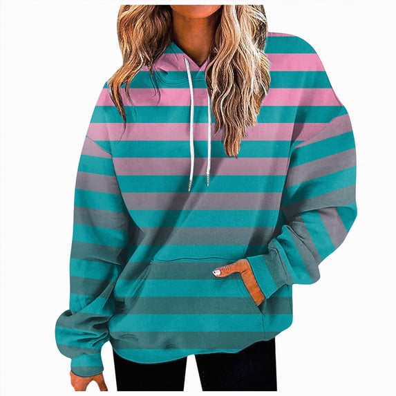 Futezty Heevina Hoodies For Women Drawstring Pockets Ladies Pullover Fall Tops Winter Hooded Sweatshirts