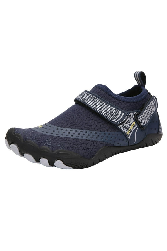 Kids Barefoot Shoes Boys Girls Sneakers Naturally Splay Shoes Toddler Little Big Kid(Dark Blue,16.5 Big Kids)