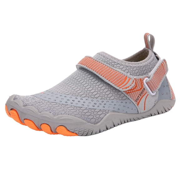 Futezty Kids Barefoot Shoes Boys Girls Sneakers Naturally Splay Shoes Toddler Little Big Kid(Grey,15 Big Kids)