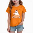 thumbnail image 1 of Futezty Kids Girls Boys T Shirts Short Sleeve Halloween Pumpkin Tops Shirt Casual Tee for Base Layer Fall Tops Tees 12M-14T, 1 of 5