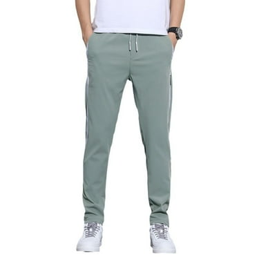 Futezty Men Big and Tall Trouser Summer Fall Long Pants Breathable Comfy Elastic Pockets Trouser