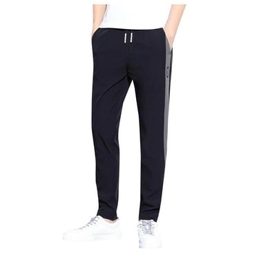 Futezty Men Big and Tall Trouser Summer Fall Long Pants Breathable Comfy Elastic Pockets Trouser