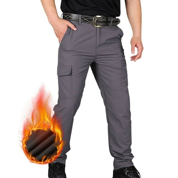 Futezty Men Cargo Pants Elastic Waist Multi Pocket Lightweight Quick Dry Water Resistant Outdoor
