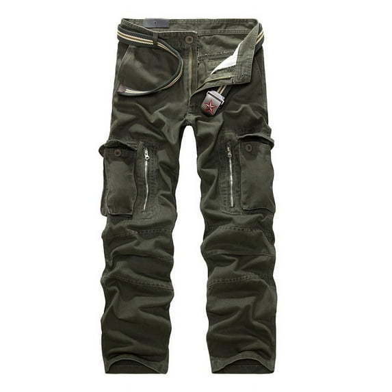 Futezty Men Cotton Casual Combat Work Cargo Pants with Pockets