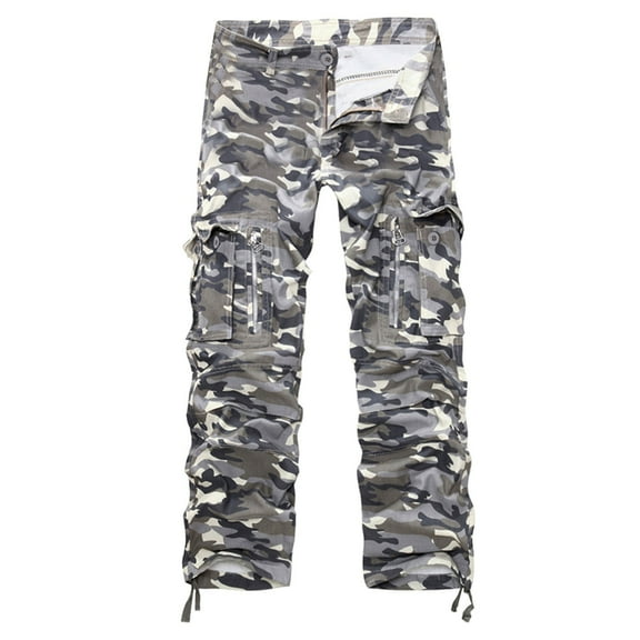 Futezty Men Cotton Casual Combat Work Cargo Pants with Pockets