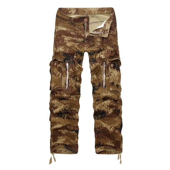 Futezty Men Cotton Casual Combat Work Cargo Pants with Pockets