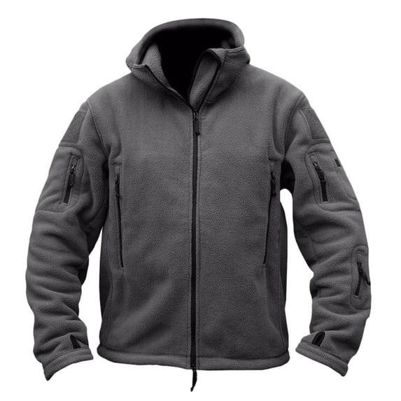 Futezty Men Fashion Warm Military Tactical Sport Fleece Long Sleeve Hoodie Jacket