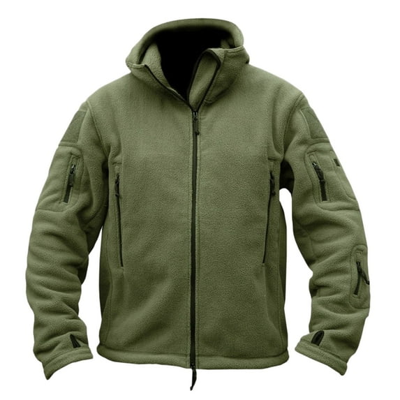 Futezty Men Fashion Warm Military Tactical Sport Fleece Long Sleeve Hoodie Jacket