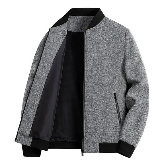 Futezty Men Lightweight Bomber Jacket Casual Windbreaker Flight Coat Zip Up Textured Jacket with Pocket