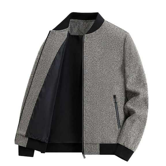 Futezty Men Lightweight Bomber Jacket Casual Windbreaker Flight Coat Zip Up Textured Jacket with Pocket