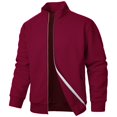 thumbnail image 1 of Futezty Men Lightweight Full Zip Soft Fleece Jacket Outdoor Recreation Coat With Zipper Pockets, 1 of 5