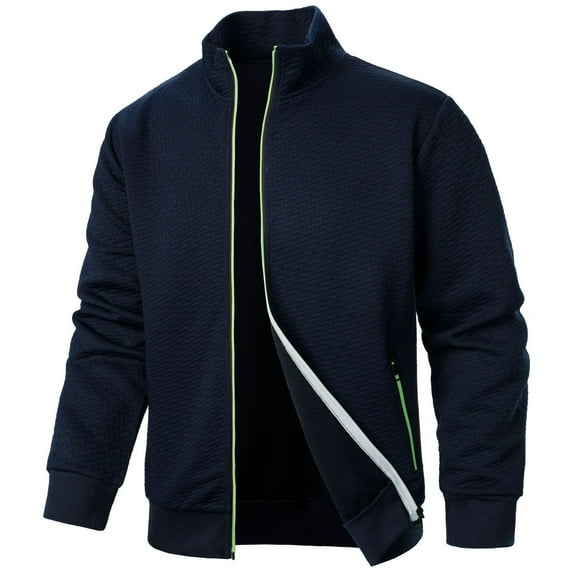 Futezty Men Lightweight Full Zip Soft Fleece Jacket Outdoor Recreation Coat With Zipper Pockets