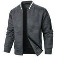 thumbnail image 1 of Futezty Men Lightweight Jacket Casual Jacket Waffle Knitted Black Jacket Coat, 1 of 5