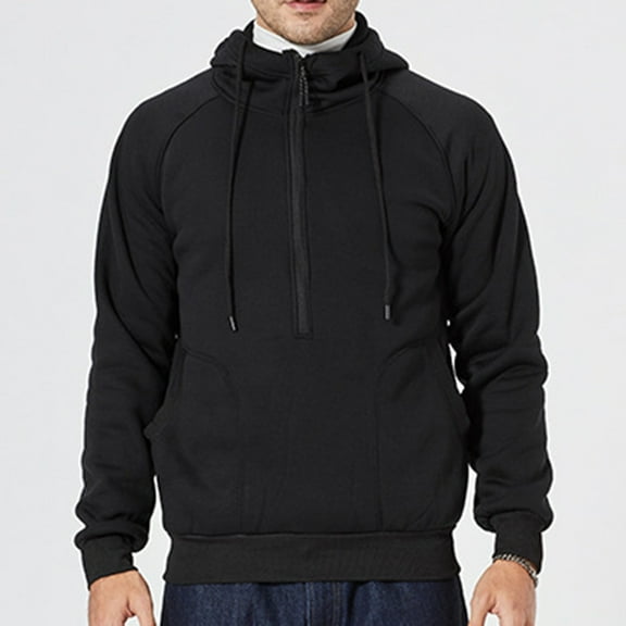 Futezty Men Loose Fit Heavyweight Zip Sweatshirt