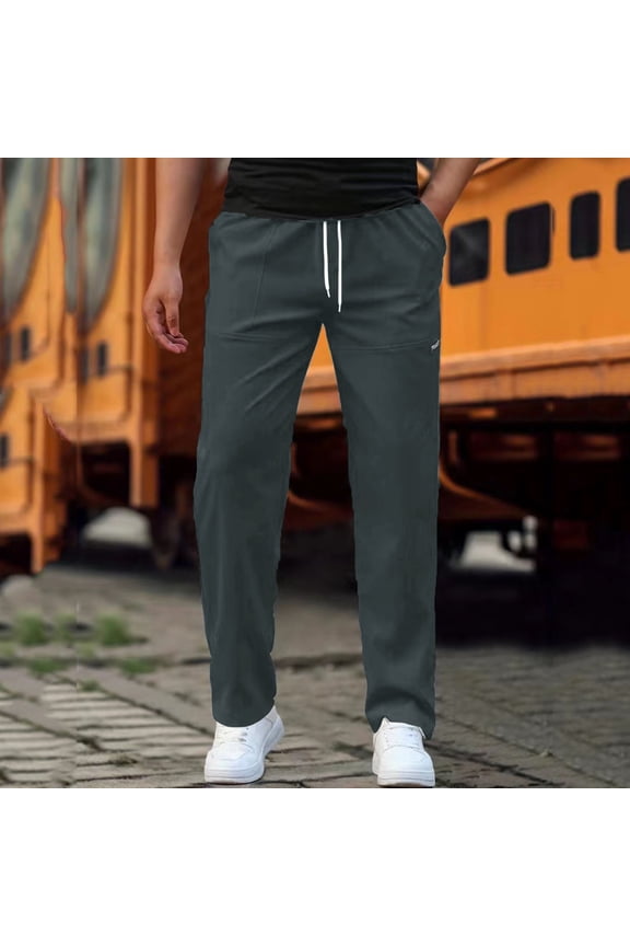 Men Pants Pants Slim Fit Slacks Tapered Trousers