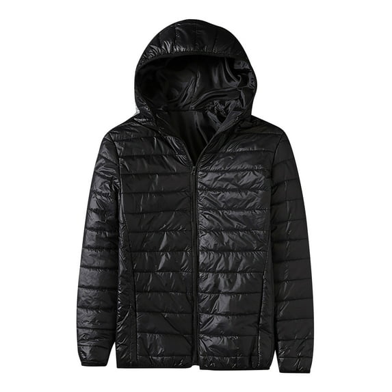 Futezty Men Puffer Jacket Waterproof Winter Parka jacket Warm Thicken Ski Coat Lightweight with Hood