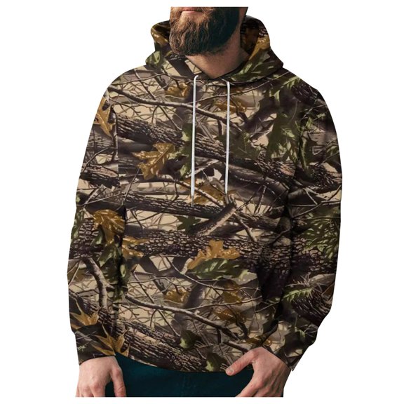 Futezty Men Pullover Autumn 3D Printed Waterproof Warm Hoodie Jacket