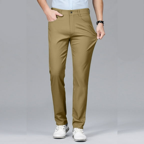 Futezty Men Straight Fit Cotton Stretch Pants