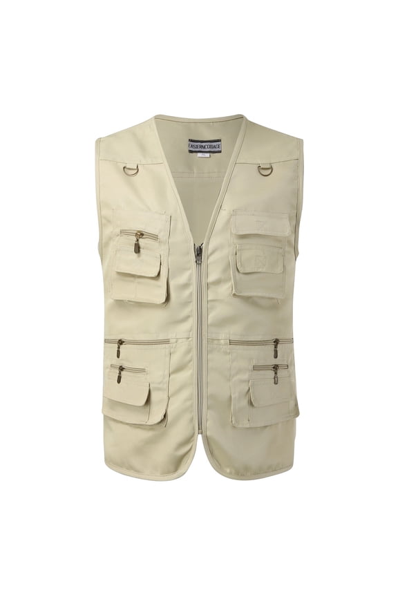 Men Vest Outdoor Fishing Gear Mountaineering Photography Multi Pocket Classic Tops