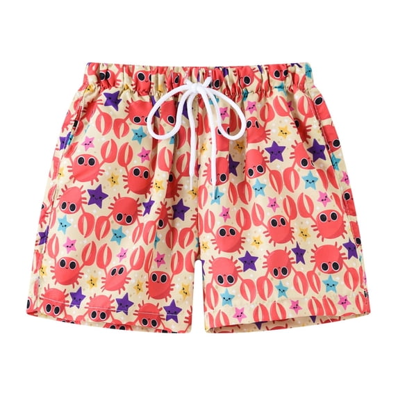 Futezty Pants for Toddler Boy Swim Trunks Single Piece Short Summer Casual Trousers Baby Boys Summer Print Shorts Beach Swimwear Swimming Trunks Shorts