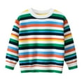 thumbnail image 1 of Futezty Polo Kids Boys Girls Long Sleeve Fashion Casual Striped Shirt Button Closure Fashion, 1 of 4