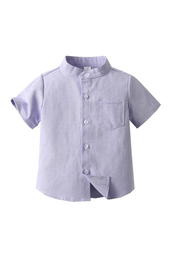 Summer Boys Toddler Single Short Sleeve Solid T Shirt