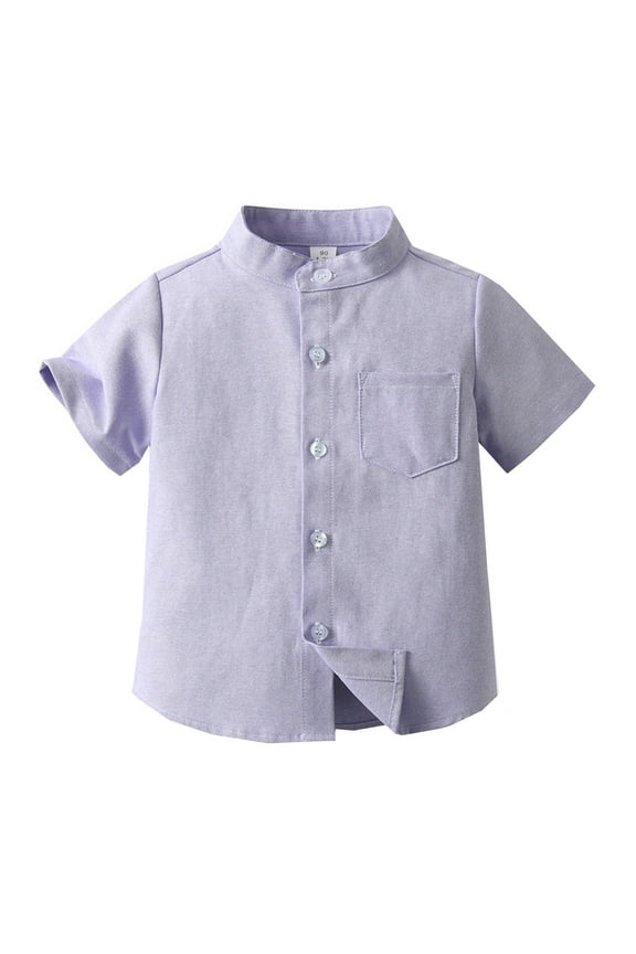 Summer Boys Toddler Single Short Sleeve Solid T Shirt