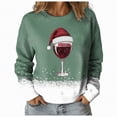 thumbnail image 1 of Futezty Sweaters for Women Christmas Graphic Oversized Sweatshirts Fleece Funny Pullover Party Holiday Tops with Bows, 1 of 9