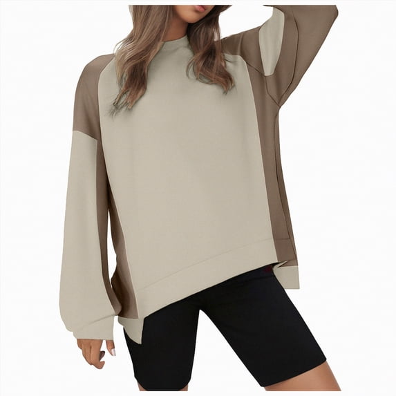 Futezty Sweatshirt for Women Casual Long Sleeve Crewneck Lightweight Pullover Tops Loose Sweatshirts
