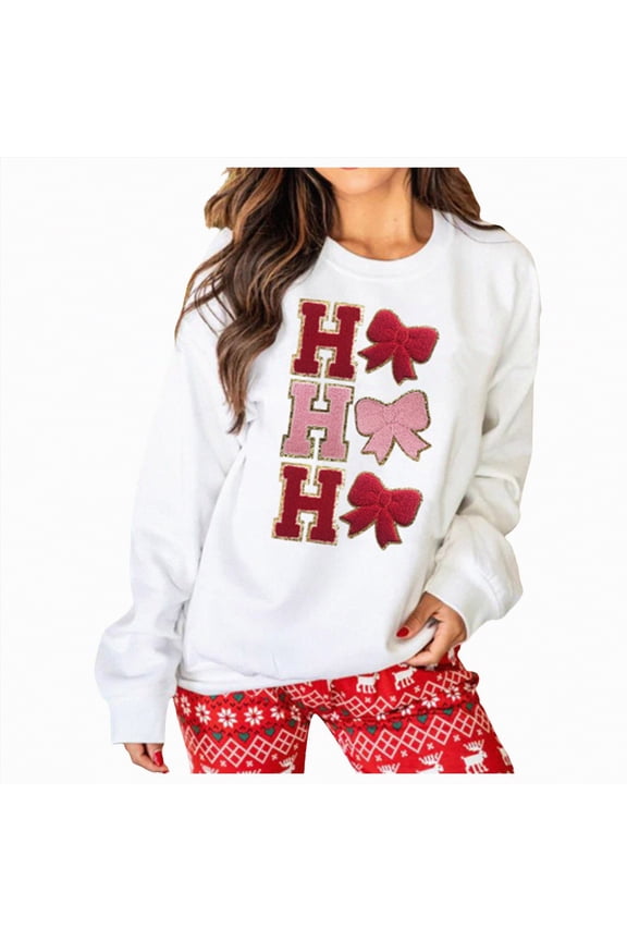 Sweatshirt with Crimson Bow School Red Floral Sweater for Adults
