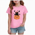 thumbnail image 1 of Futezty Toddler Boy Girl Pumpkin Face Spooky Halloween T-Shirt Short Sleeve Kids Fun Tops 12M-14T, 1 of 6