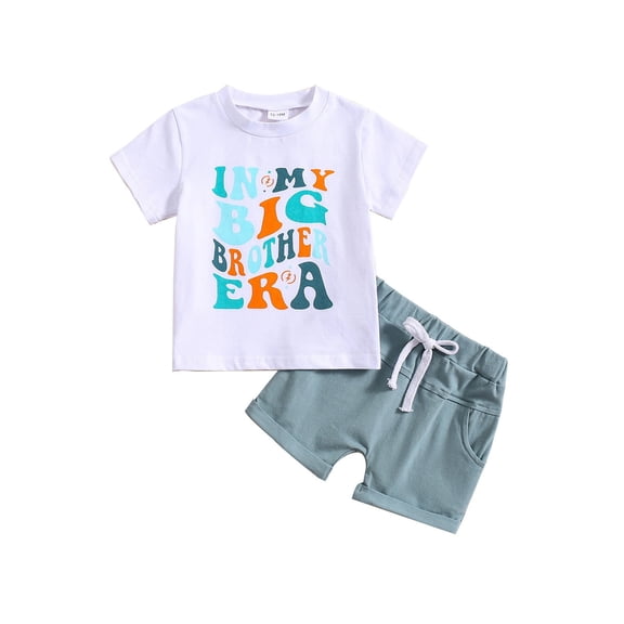 Futezty Toddler Boys Clothes Summer Outfit Sets Cotton T Shirt Short Sleeve Top Car Printed Baby Clothes