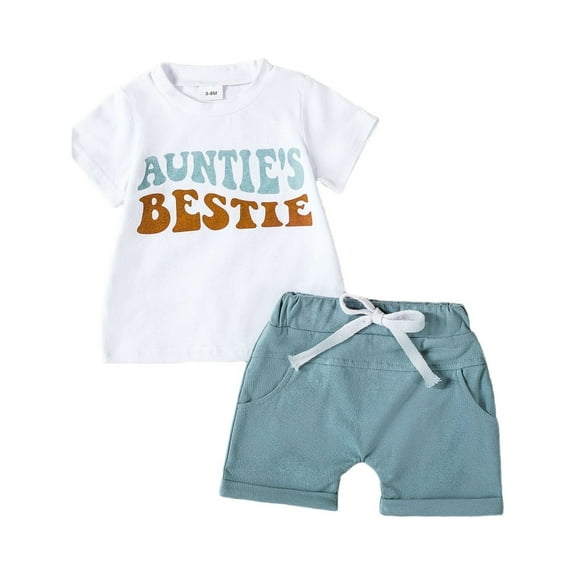 Futezty Toddler Boys Clothes Summer Outfit Sets Cotton T Shirt Short Sleeve Top Car Printed Baby Clothes