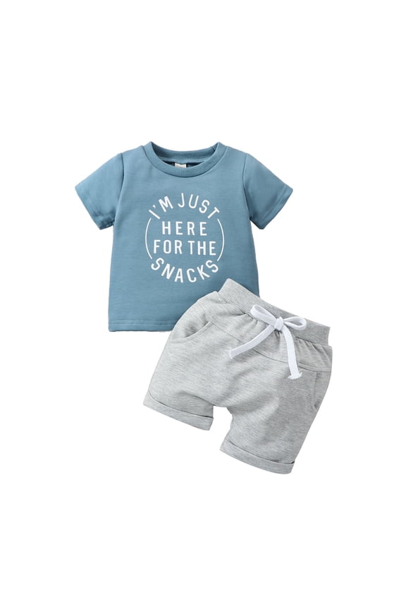 Toddler Boys Clothes Summer Outfit Sets, Baby Boy Short Pants Outfits Short Sleeve I LOVE MY MAMA Letter Print Crew Neck T-Shirt Tops + Tie-Up Shorts Set