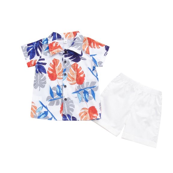 Futezty Toddler Boys Clothes Summer Outfit Sets, Toddler Boy Summer Clothes 6 12 18 24M 3T Contrast Color Short Sleeve Pocket T-Shirt with Elastic Waist Shorts 2Pcs Outfit