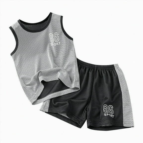 Futezty Toddler Boys Clothes Summer Outfit Sets, Toddler Boys Baby Girls Baby Suit Kids Summer Short Sleeved T Shirt Shorts Two Piece Set For Kids Children's Football Suit 2 Sets