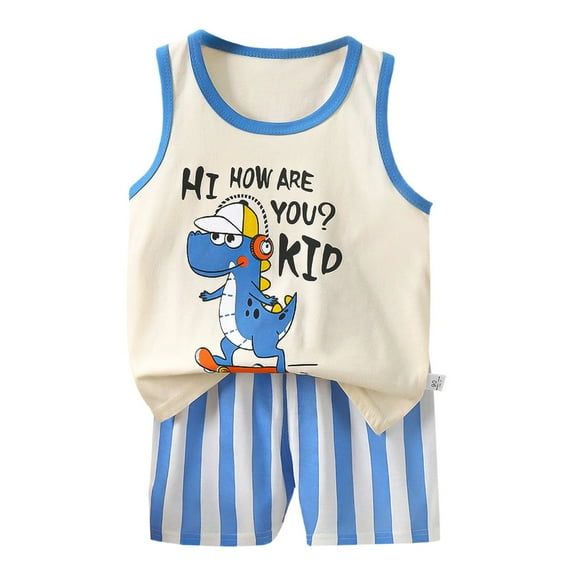 Futezty Toddler Boys Clothes Summer Outfit Sets, Toddler Boys Baby Kids Girl Floral Print Tops+Shorts Outfit Set Clothes