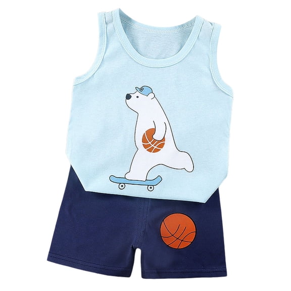 Futezty Toddler Boys Clothes Summer Outfit Sets, Toddler Boys Girls Short Sleeve Independence Day Letter Prints T Shirt Tops Patchwork Shorts Outfits